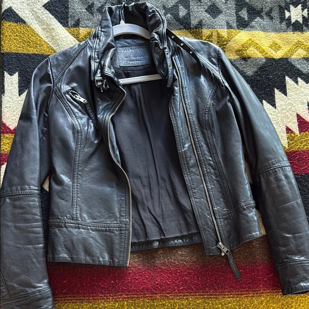All Saints leather moto jacket